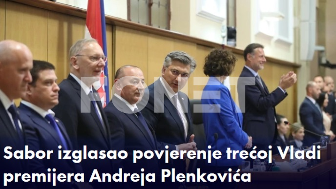 Izglasana nova Vlada Hrvatske