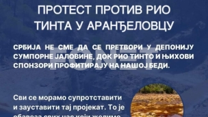 Najava protesta u Aranđelovcu