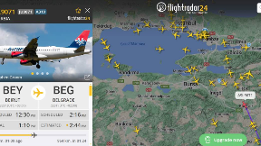 Poleteo avion sa Srbima