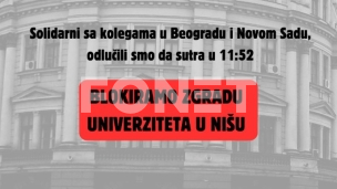 Sutra blokada Univerziteta