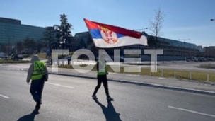 Kolona kod opštine Novi Beograd 