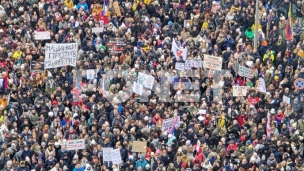 Prenos protesta u Kragujevcu