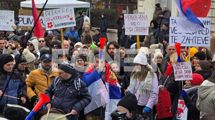 Blokada bulevara u Vršcu