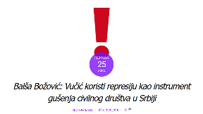 Pokušaj zastrašivanja NVO