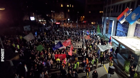 Protest ispred RTS