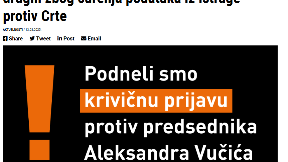Prijava protiv Vučića