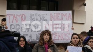 Protest uoči sednice Skupštine
