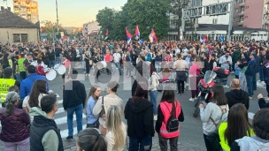 Masovan protest u Kragujevcu