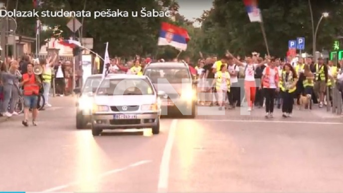 Pešaci stigli u Šabac