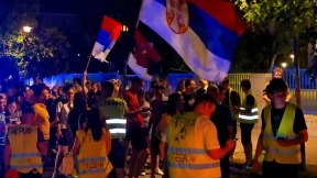 Studenti ispred Predsedništva 