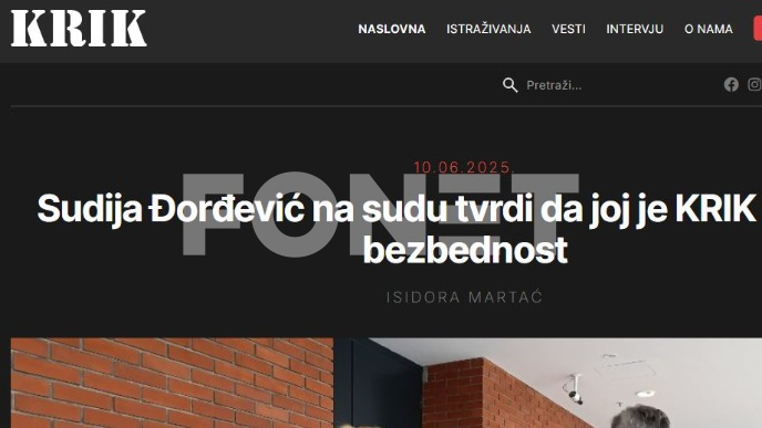 Matić: Sudija koja tuži