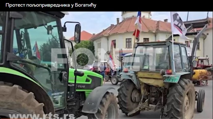 Blokada raskrsnice traktorima