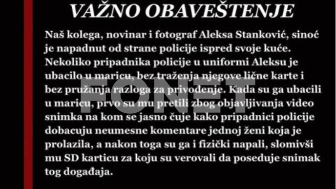 Protest zbog policije