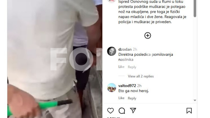 Potegao nož na građane