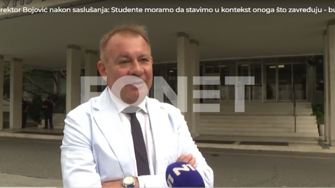 Saslušan prorektor Bojović