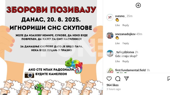 Ignorišite skupove SNS