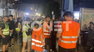Okupljanje kod Gimnazije 