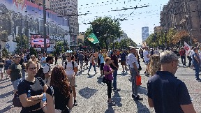 Počeo protest ispred Vlade