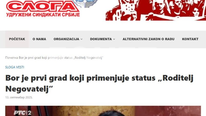 Roditelj negovatelj u Boru