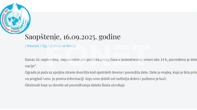 Pala ograda na učenicu