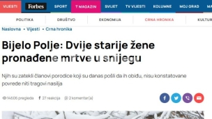 Dve žene nađene mrtve u snegu