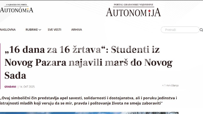 16 dana za 16 žrtava