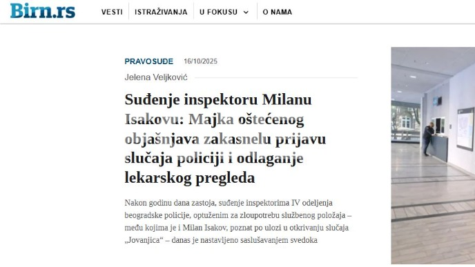 Nastavak suđenja inspektorima