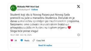 Prespavali u Studenici