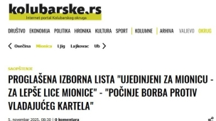 Proglašena lista za Mionicu