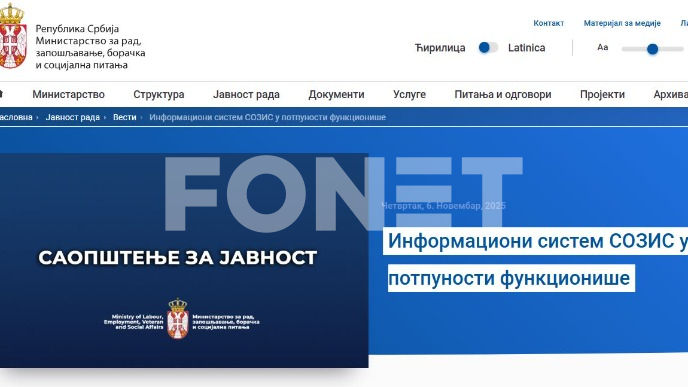 Sistem SOZIS funkcioniše