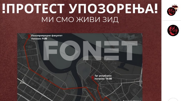 Studentski protest upozorenja 