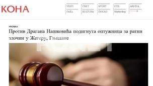 Optužnica zbog ratnog zločina 