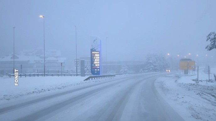 Smanjena brzina zbog snega