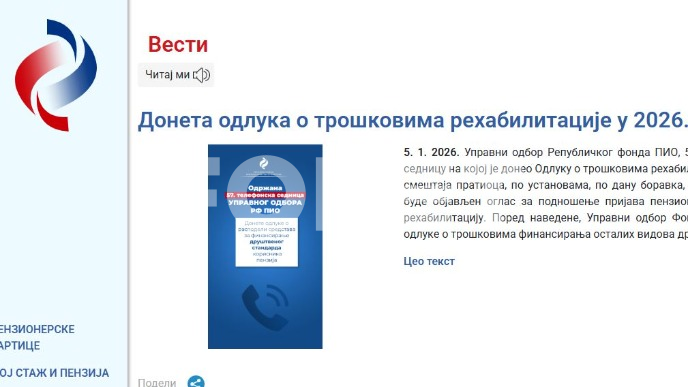 Besplatna rehabilitacija 