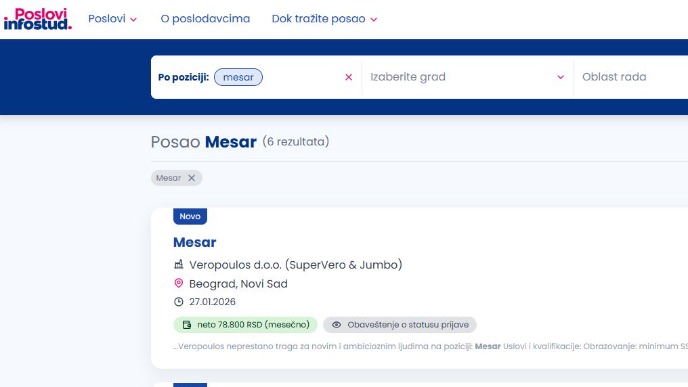 Manji broj oglasa za posao