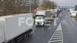 Kamioni satima na granici