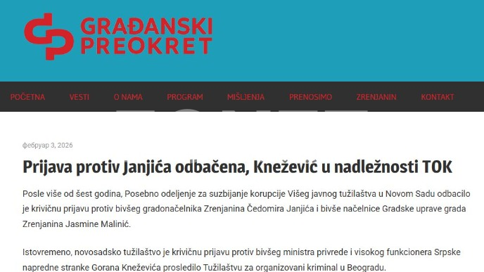 Odbačene krivične prijave