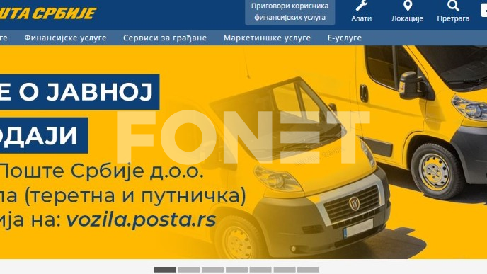 Pošta prodaje 57 vozila 