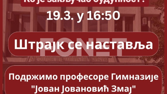 Podrška profesorima Jovine 