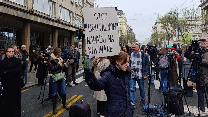 Protest na Andrićevom vencu