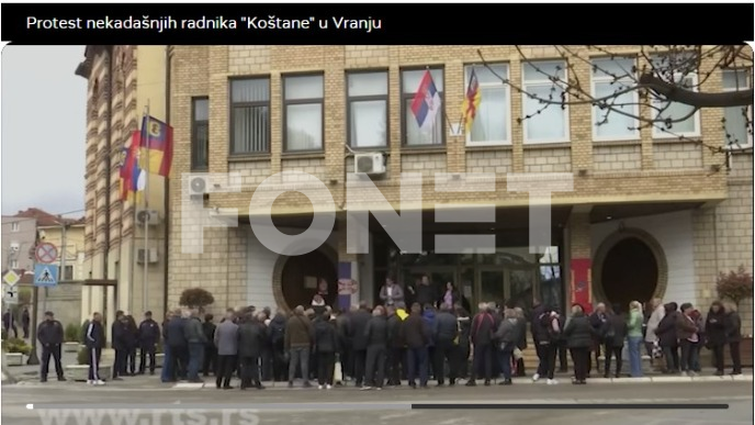 Protest bivših radnika Koštane