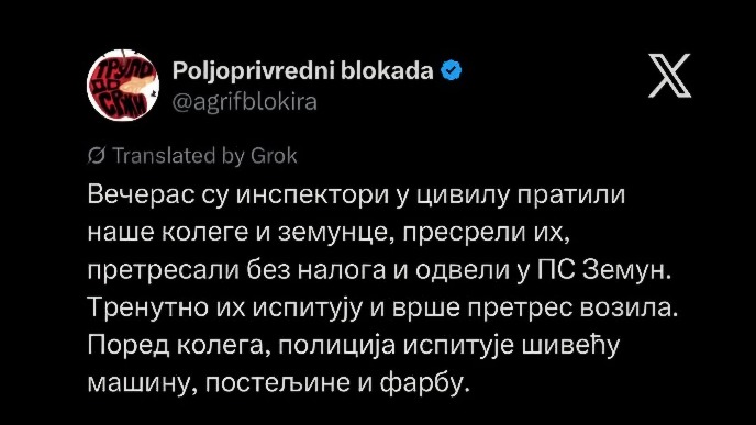 Pretres i odvođenje u stanicu