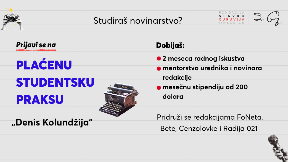 Prijave za novinarsku praksu