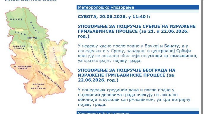 Upozorenje na grmljavinu