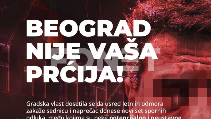 Protest ispred Skupštine grada