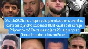 Skup podrške ispred suda
