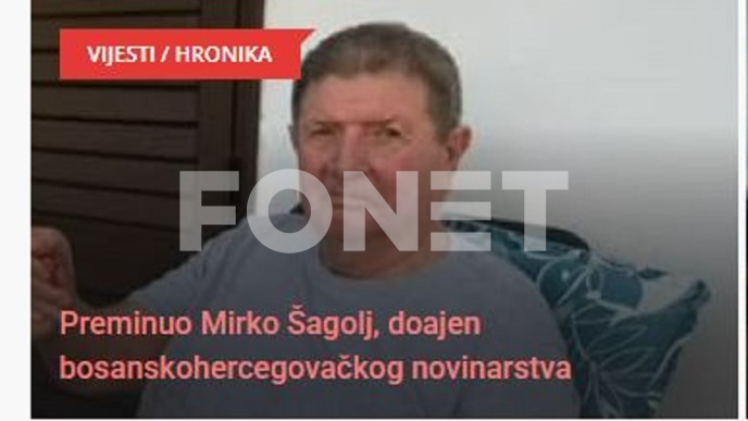 Preminuo Mirko Šagolj