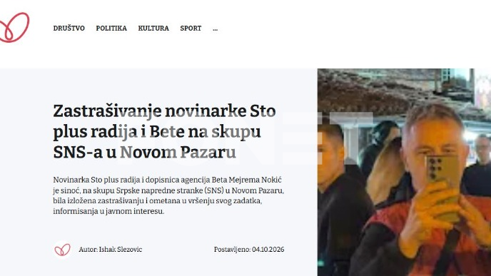 Zastrašivanje novinarke
