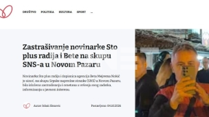 Zastrašivanje novinarke