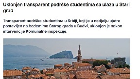 Uklonjen transparent sa bedema 